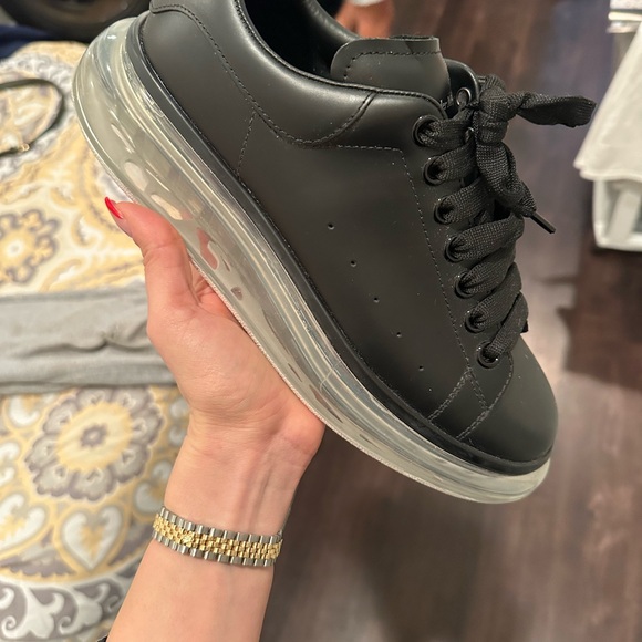 Alexander McQueen Black Sneakers with Transparent Sole - Picture 2 of 2